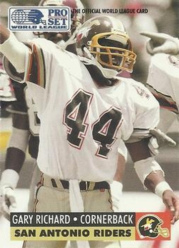 #148 Gary Richard - San Antonio Riders - 1991 Pro Set WLAF Football