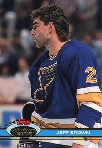 #148 Jeff Brown - St. Louis Blues - 1991-92 Stadium Club Hockey