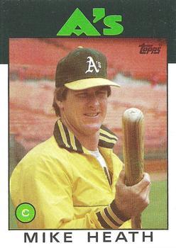 #148 Mike Heath - Oakland Athletics - 1986 Topps Baseball