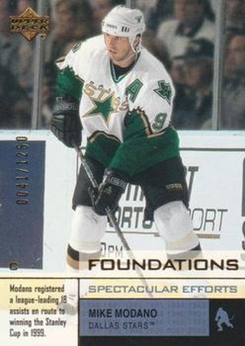 #148 Mike Modano - Dallas Stars - 2002-03 Upper Deck Foundations Hockey