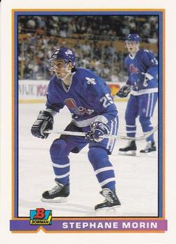 #148 Stephane Morin - Quebec Nordiques - 1991-92 Bowman Hockey