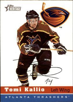 #148 Tomi Kallio - Atlanta Thrashers - 2000-01 Topps Heritage Hockey