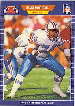 #148 Bruce Matthews - Houston Oilers - 1989 Pro Set Football