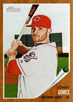 #148 Jonny Gomes - Cincinnati Reds - 2011 Topps Heritage Baseball