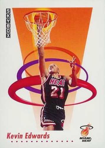 #148 Kevin Edwards - Miami Heat - 1991-92 SkyBox Basketball