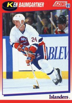 #148 Ken Baumgartner - New York Islanders - 1991-92 Score Canadian Bilingual Hockey