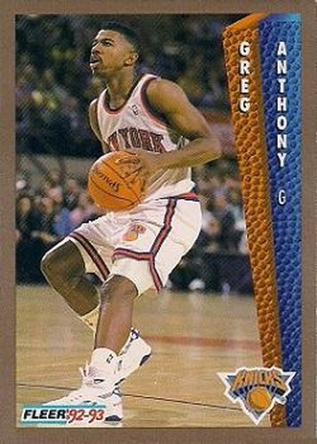 #148 Greg Anthony - New York Knicks - 1992-93 Fleer Basketball