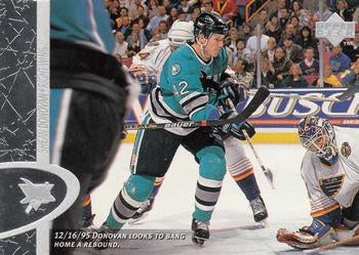 #149 Shean Donovan - San Jose Sharks - 1996-97 Upper Deck Hockey