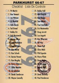 #149 Checklist: 1-75 - 1995-96 Parkhurst 1966-67 Hockey