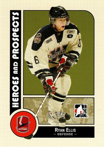 #149 Ryan Ellis - Windsor Spitfires - 2008-09 In The Game Heroes and Prospects Hockey
