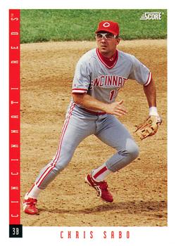 #149 Chris Sabo - Cincinnati Reds - 1993 Score Baseball