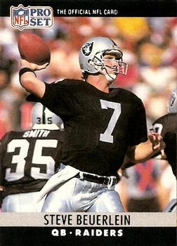 #149 Steve Beuerlein - Los Angeles Raiders - 1990 Pro Set Football