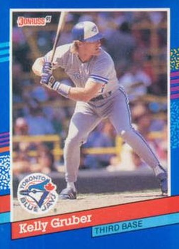 #149 Kelly Gruber - Toronto Blue Jays - 1991 Donruss Baseball