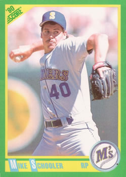 #149 Mike Schooler - Seattle Mariners - 1990 Score Baseball