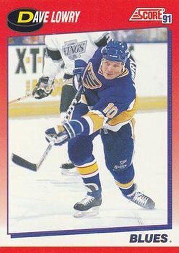 #149 Dave Lowry - St. Louis Blues - 1991-92 Score Canadian Bilingual Hockey