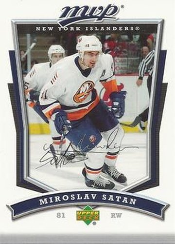 #149 Miroslav Satan - New York Islanders - 2007-08 Upper Deck MVP Hockey
