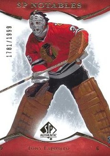#149 Tony Esposito - Chicago Blackhawks - 2007-08 SP Authentic Hockey