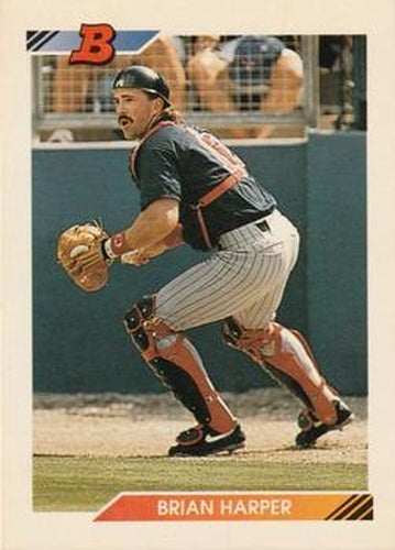 #149 Brian Harper - Minnesota Twins - 1992 Bowman Baseball