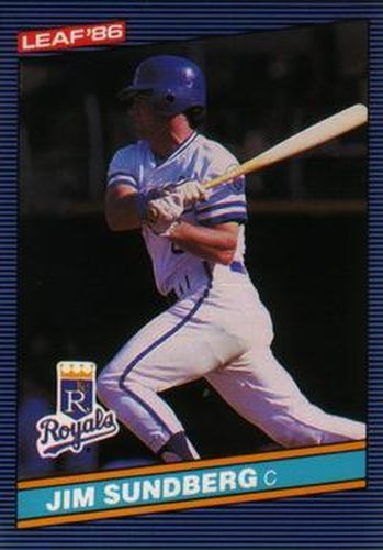#149 Jim Sundberg - Kansas City Royals - 1986 Leaf Baseball