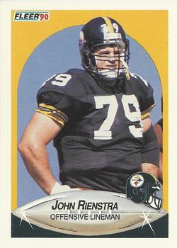 #149 John Rienstra - Pittsburgh Steelers - 1990 Fleer Football