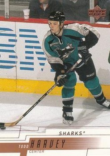#149 Todd Harvey - San Jose Sharks - 2000-01 Upper Deck Hockey