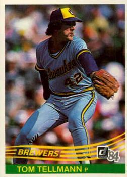 #149 Tom Tellmann - Milwaukee Brewers - 1984 Donruss Baseball