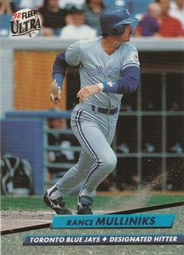 #149 Rance Mulliniks - Toronto Blue Jays - 1992 Ultra Baseball