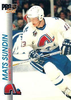 #149 Mats Sundin - Quebec Nordiques - 1992-93 Pro Set Hockey