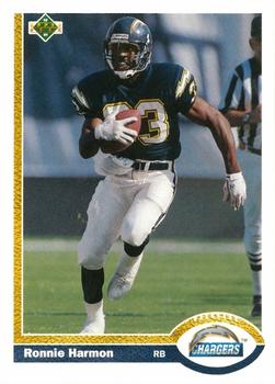 #149 Ronnie Harmon - San Diego Chargers - 1991 Upper Deck Football