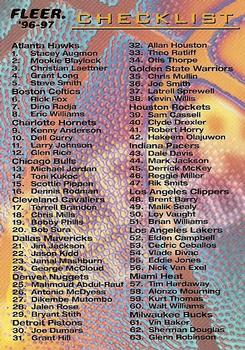 #149 Checklist - 1996-97 Fleer Basketball