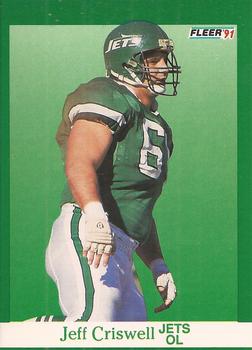 #149 Jeff Criswell - New York Jets - 1991 Fleer Football