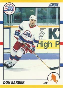 #14T Don Barber - Winnipeg Jets - 1990-91 Score Rookie and Traded Hockey