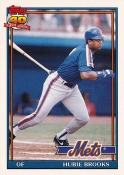 #14T Hubie Brooks - New York Mets - 1991 Topps Traded Baseball