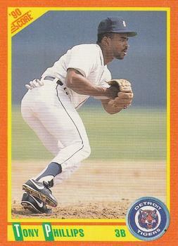 #14T Tony Phillips - Detroit Tigers - 1990 Score Rookie & Traded Baseball