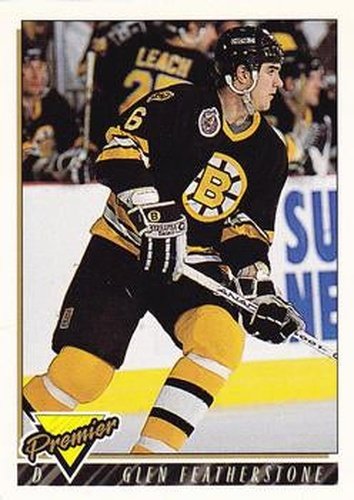 #14 Glen Featherstone - Boston Bruins - 1993-94 Topps Premier Hockey