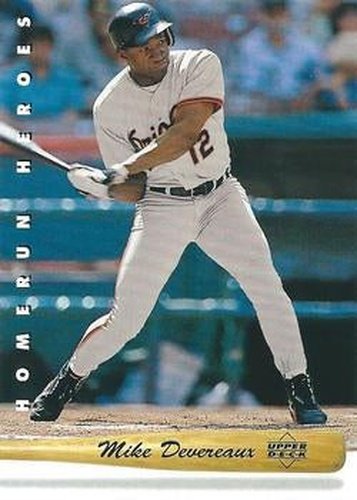 #HR14 Mike Devereaux - Baltimore Orioles - 1993 Upper Deck Baseball - Home Run Heroes