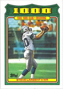 #14 Steve Largent - Seattle Seahawks - 1988 Topps Football - 1000 Yard Club