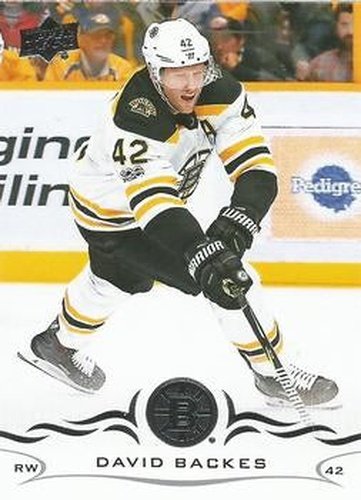 #14 David Backes - Boston Bruins - 2018-19 Upper Deck Hockey