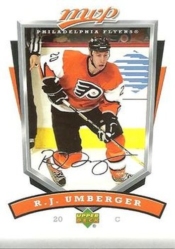 #214 R.J. Umberger - Philadelphia Flyers - 2006-07 Upper Deck MVP Hockey