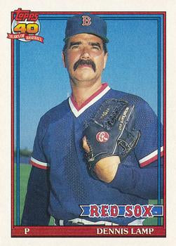 #14 Dennis Lamp - Boston Red Sox - 1991 Topps Baseball