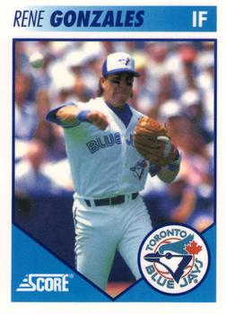 #14 Rene Gonzales - Toronto Blue Jays - 1991 Score Toronto Blue Jays Baseball