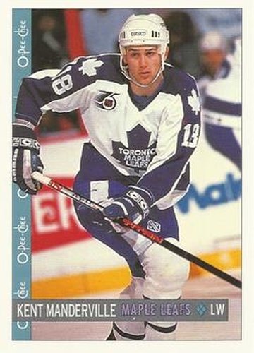 #14 Kent Manderville - Toronto Maple Leafs - 1992-93 O-Pee-Chee Hockey