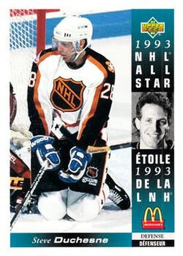 #McD-14 Steve Duchesne - Quebec Nordiques - 1993-94 Upper Deck McDonald's Hockey