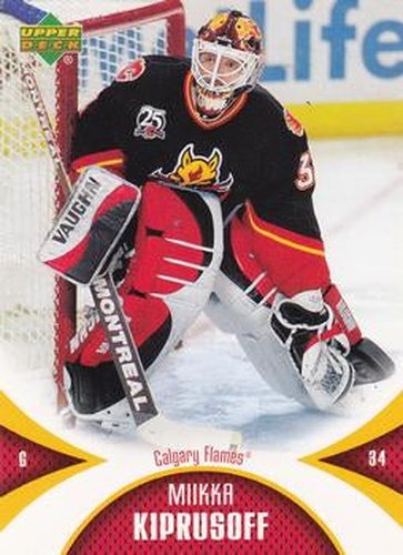 #14 Miikka Kiprusoff - Calgary Flames - 2006-07 Upper Deck Mini Jersey Hockey