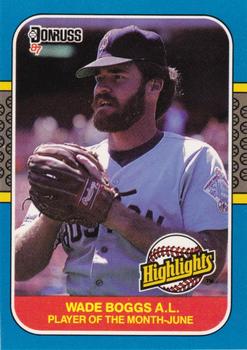 #14 Wade Boggs - Boston Red Sox - 1987 Donruss Highlights Baseball