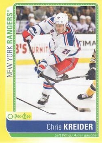 #S-CK Chris Kreider - New York Rangers - 2013-14 O-Pee-Chee Hockey - Stickers