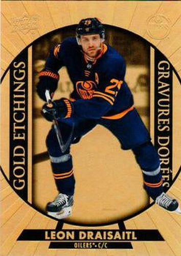 #G-14 Leon Draisaitl - Edmonton Oilers - 2020-21 Upper Deck Tim Hortons Hockey - Gold Etchings
