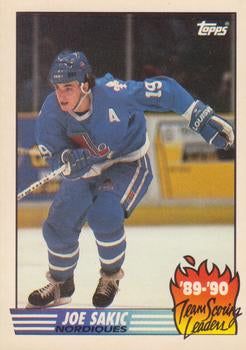 #14 Joe Sakic - Quebec Nordiques - 1990-91 Topps Hockey - Team Scoring Leaders