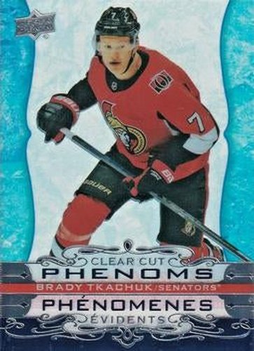 #CC-14 Brady Tkachuk - Ottawa Senators - 2020-21 Upper Deck Tim Hortons Hockey - Clear Cut Phenoms