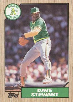 #14 Dave Stewart - Oakland Athletics - 1987 Topps Baseball